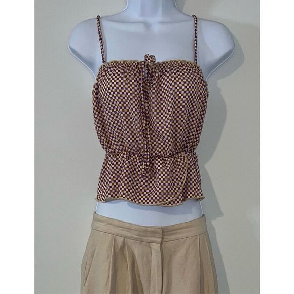 NEW! Women’s Smocked Peasant Camo Top Small - Picture 7 of 8